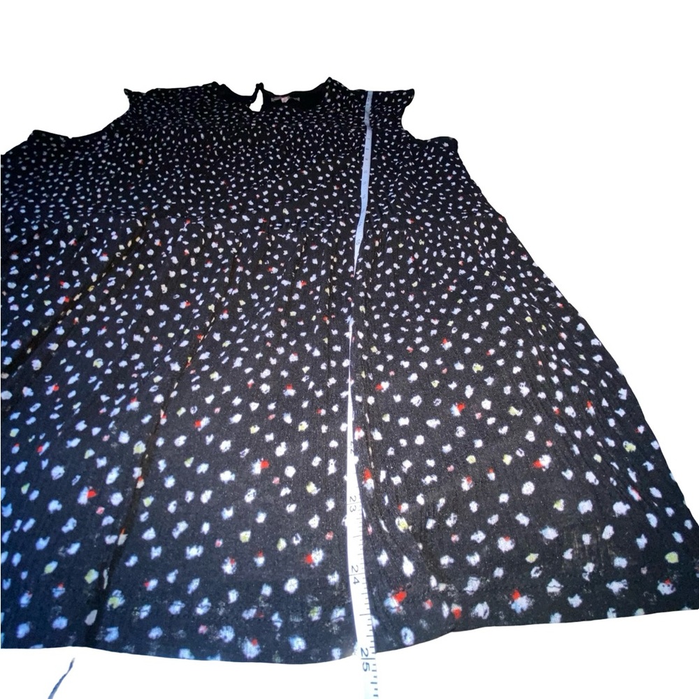 Juicy Couture‎ Black  peplum Blouse with Colorful Dots - Picture 4 of 5